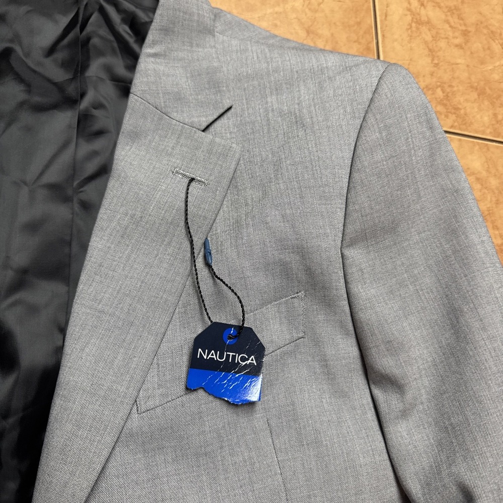 NEW Nautica Active Stretch Sport‎ Coat Jacket Blazer Men's Size 40R Solid Gray - Picture 3 of 11